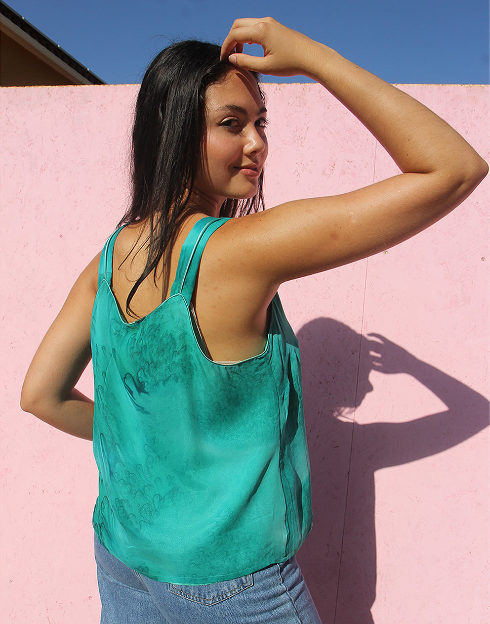 Silk Top in Turquoise
