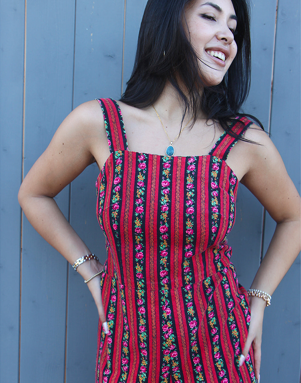 Red Sleeveless Summer Dress