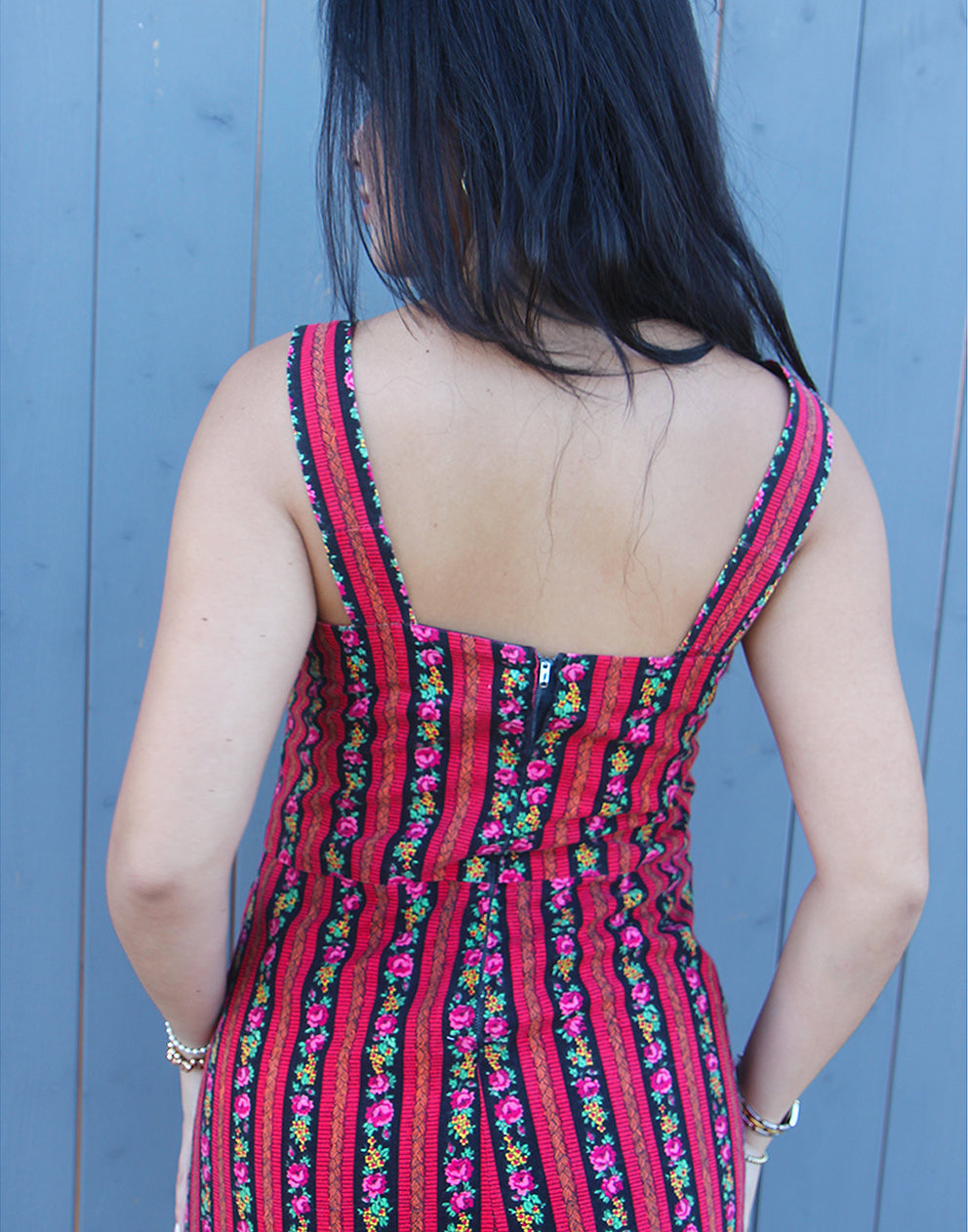 Red Sleeveless Summer Dress