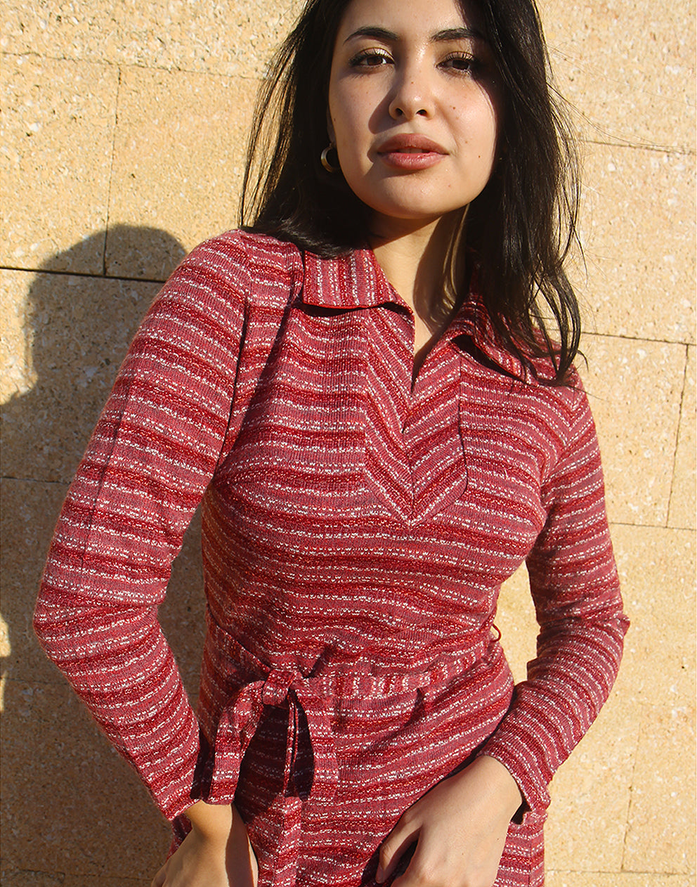 Long Sleeve Pink Dress