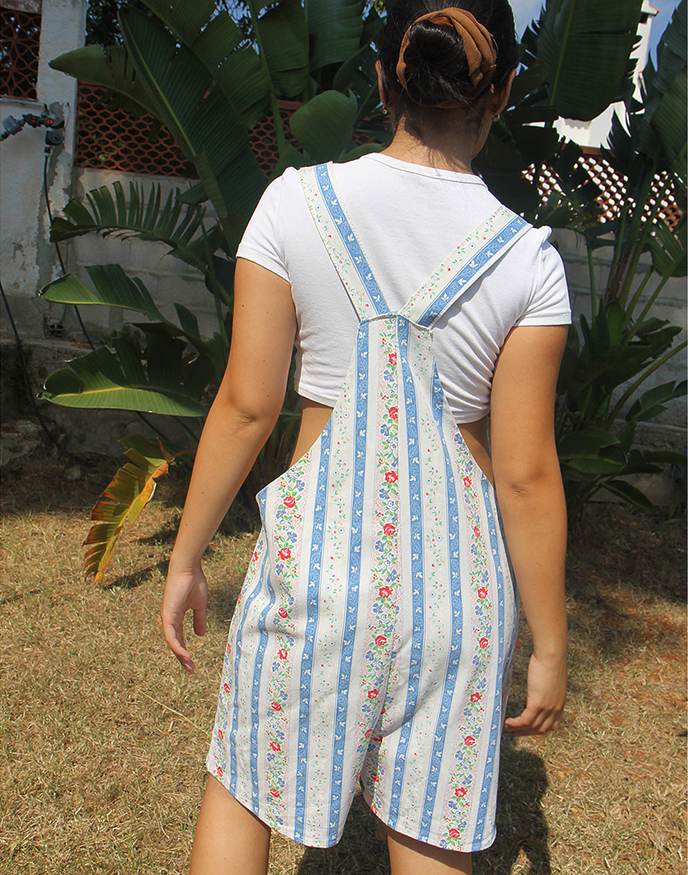 Floral Dungaree Shorts