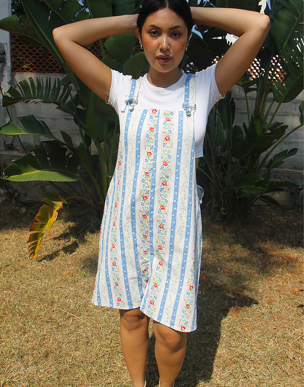Floral Dungaree Shorts
