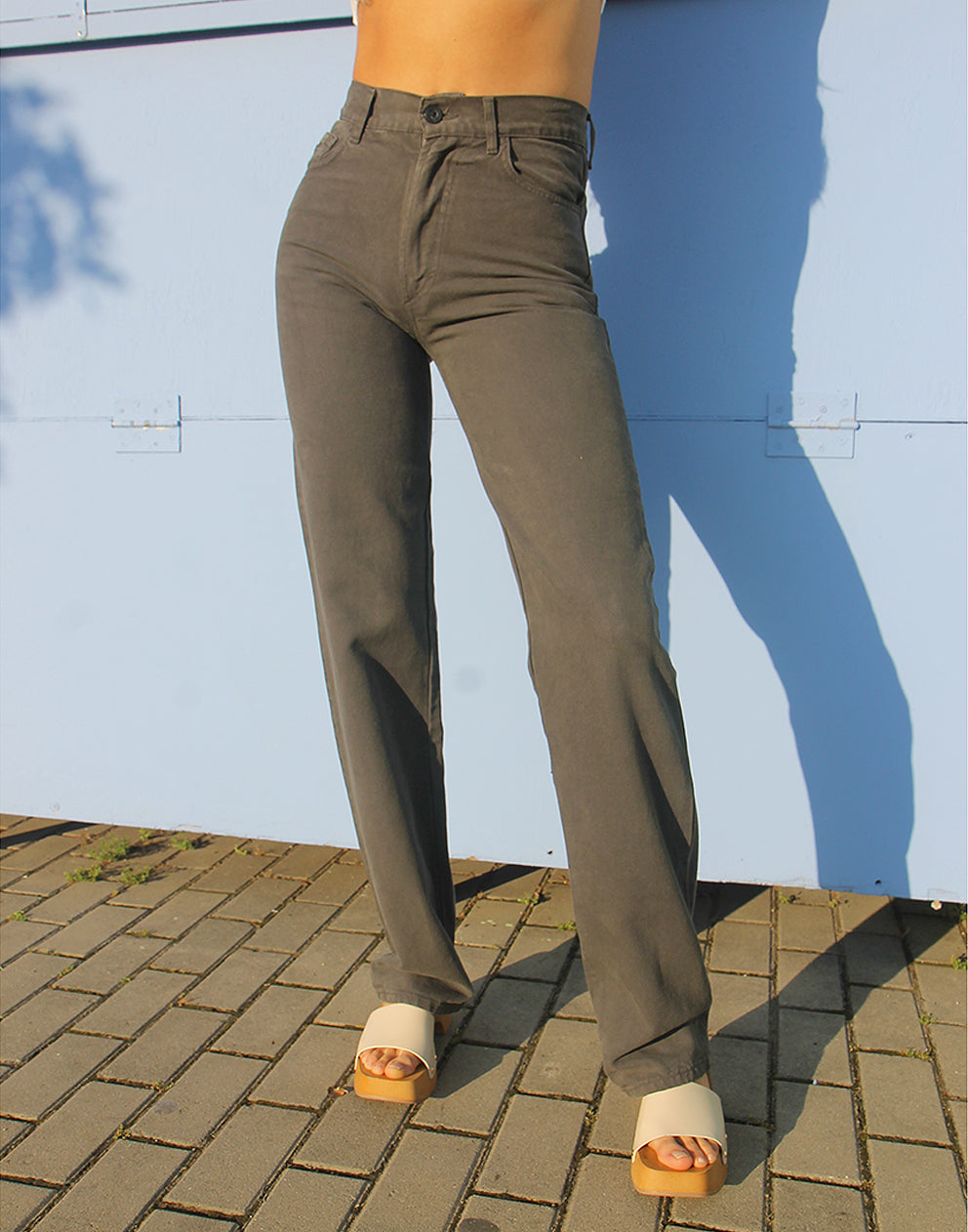 Vintage Dark Grey High Waist Tall Mom Jeans
