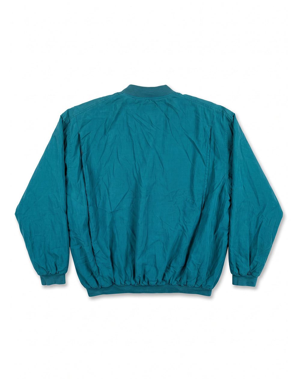 Teal Silk Bomber Jacket