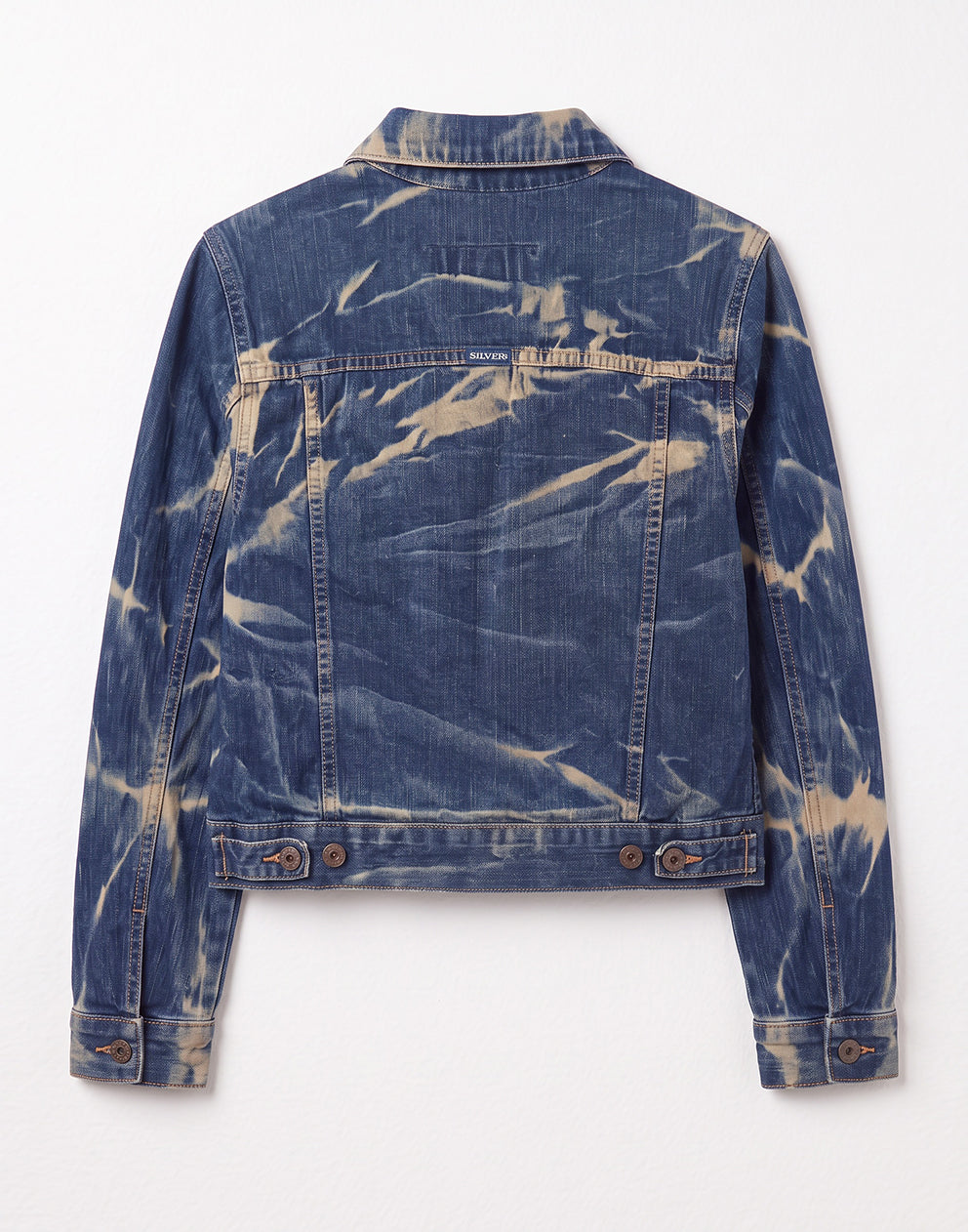 Damen-Jeansjacke mit Batikmuster