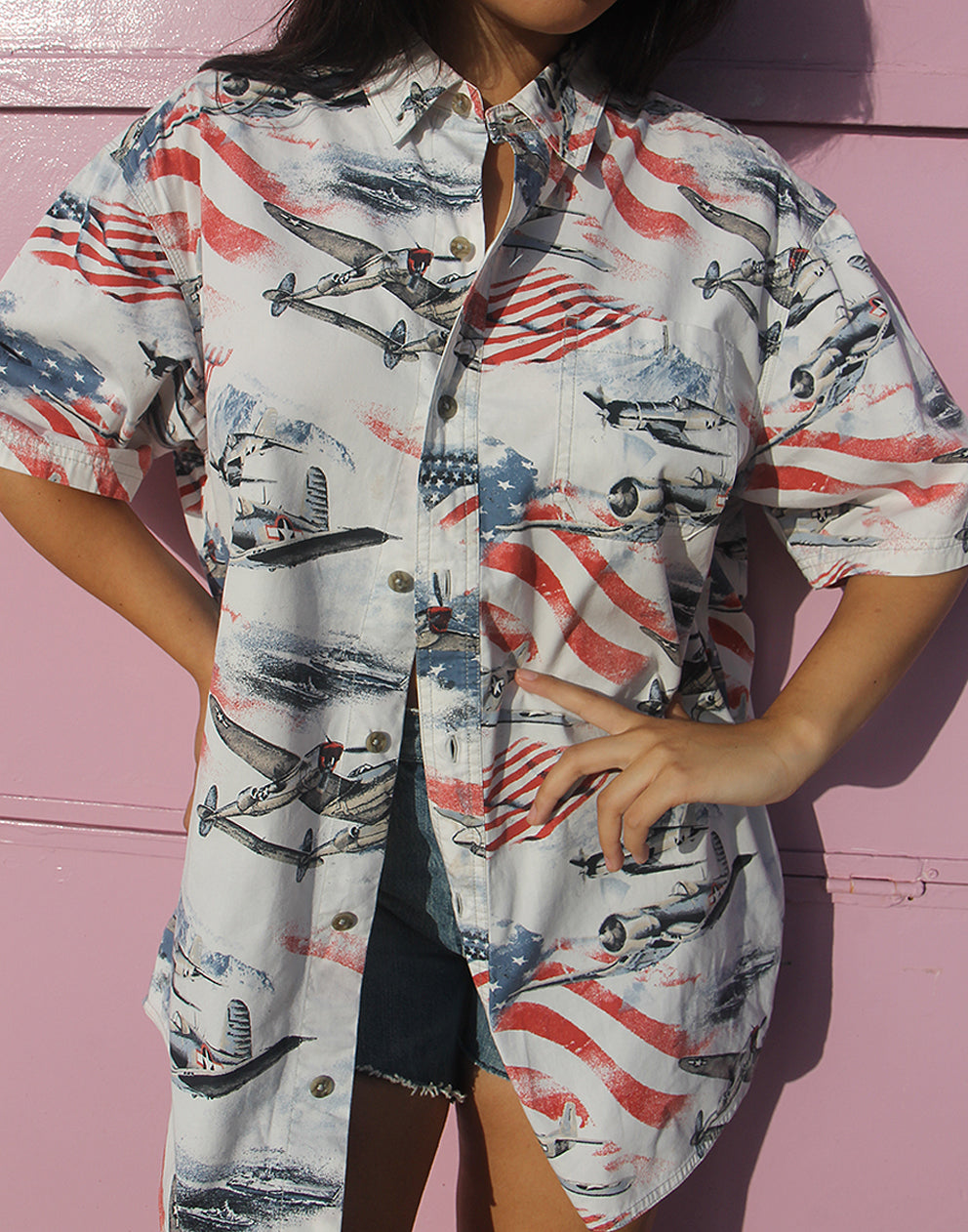 USA Print Vintage Shirt Unisex