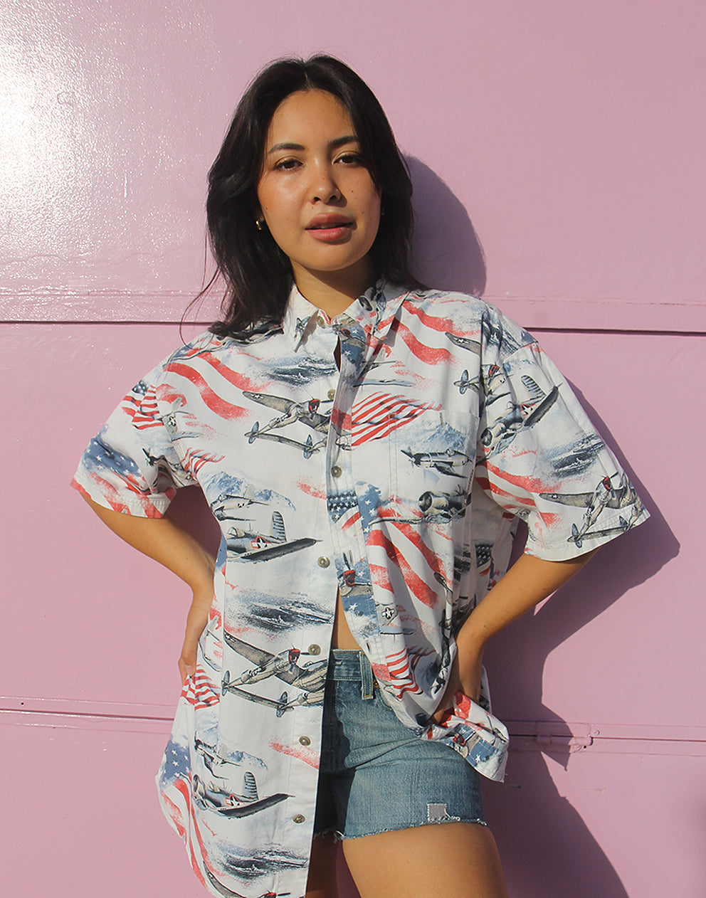 USA Print Vintage Shirt Unisex