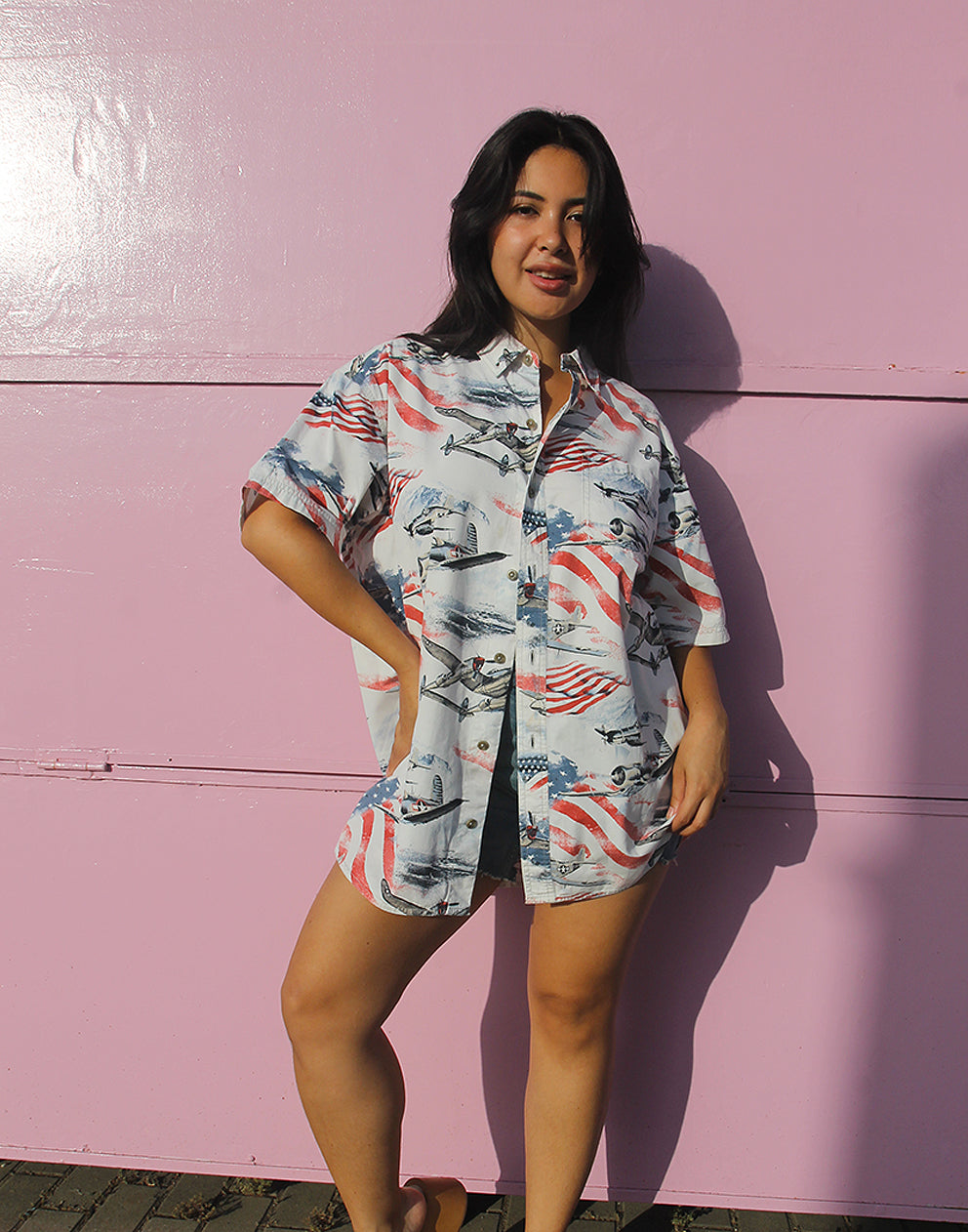 USA Print Vintage Shirt Unisex
