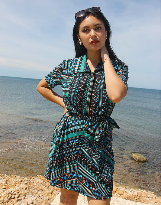 Short Sleeve Vintage Dress