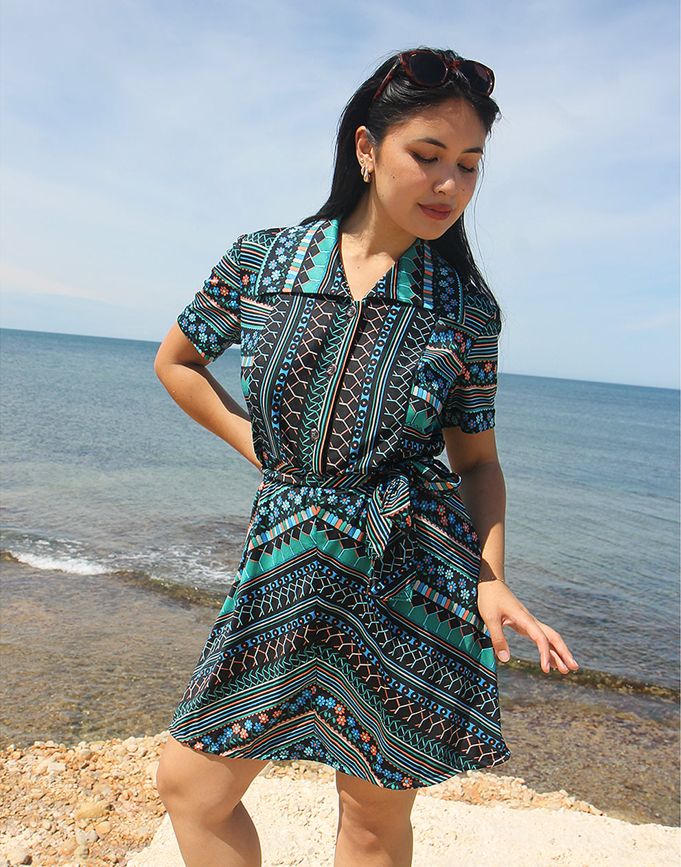 Short Sleeve Vintage Dress