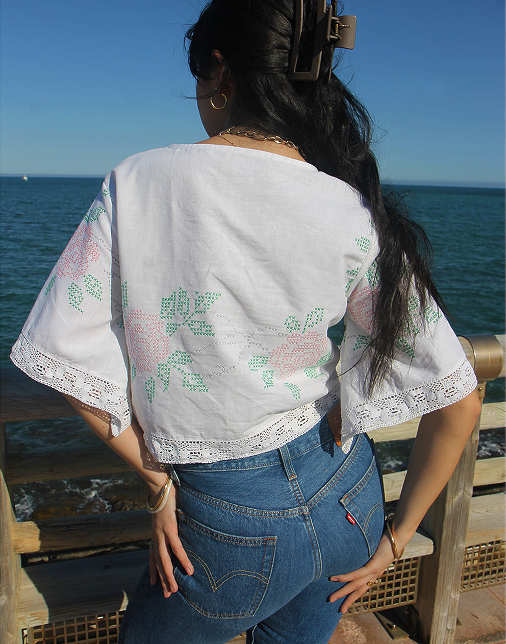 White Short Sleeve Blouse