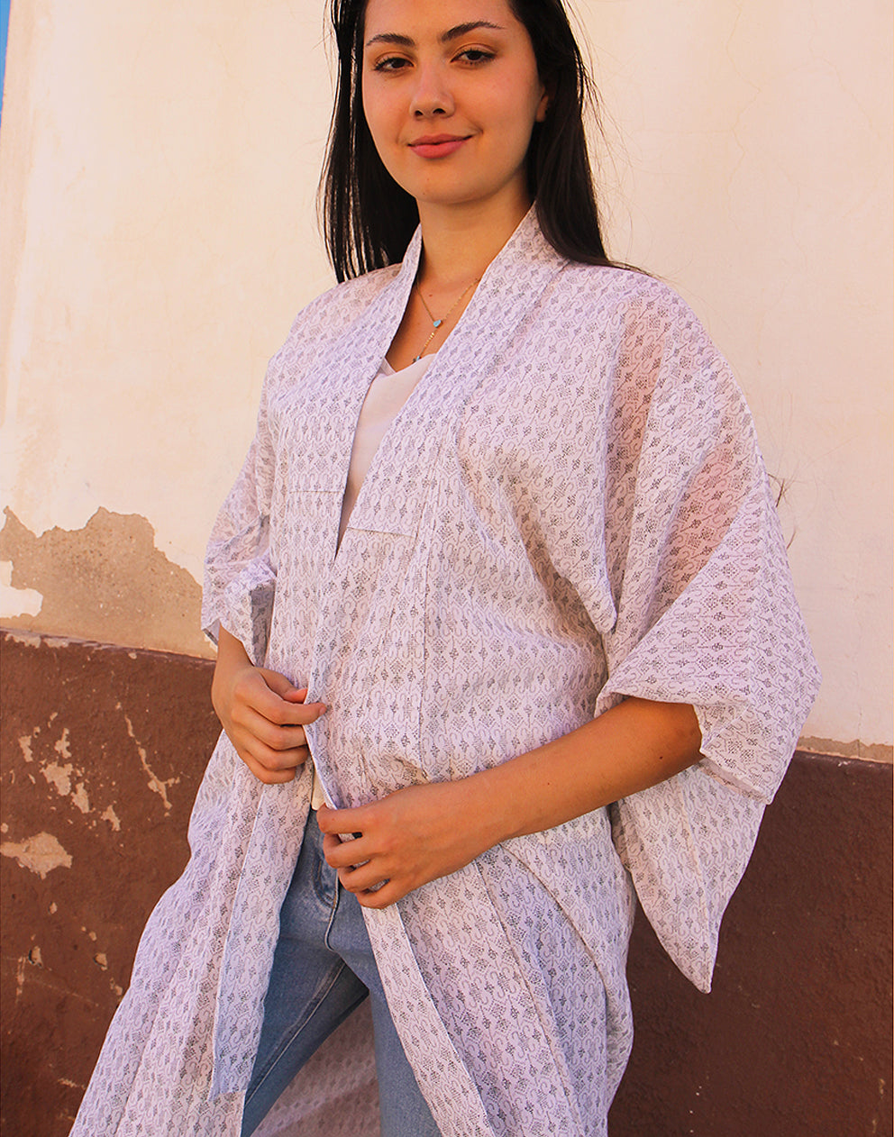 White Yukata Kimono