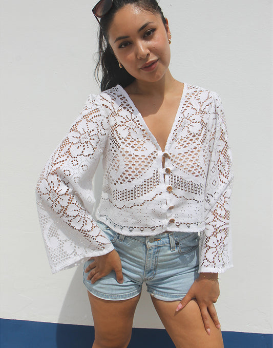 White Lace Blouse