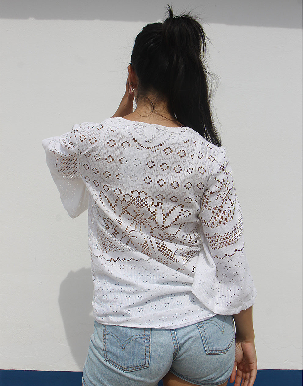White Lace Tunic Top