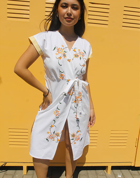 White Wrap Dress