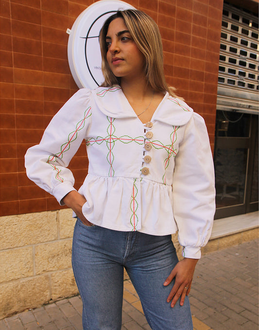 Wide Collar Blouse