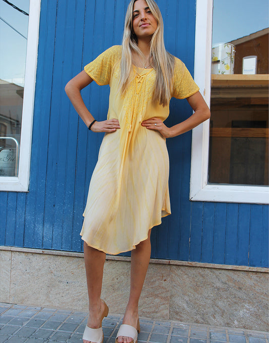 Boho Dress in Yellow