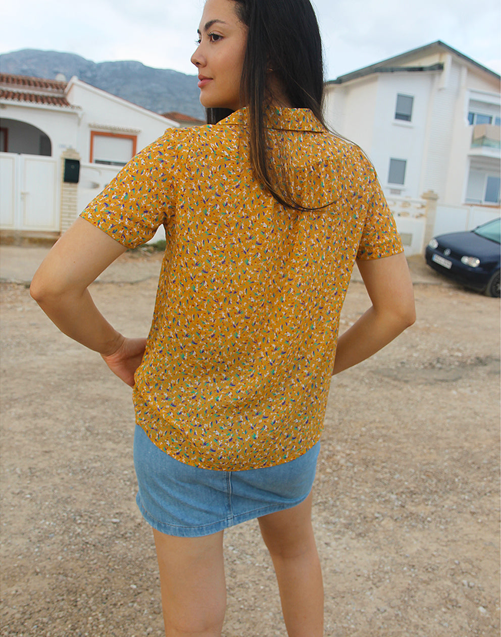 Yellow Printed Blouse