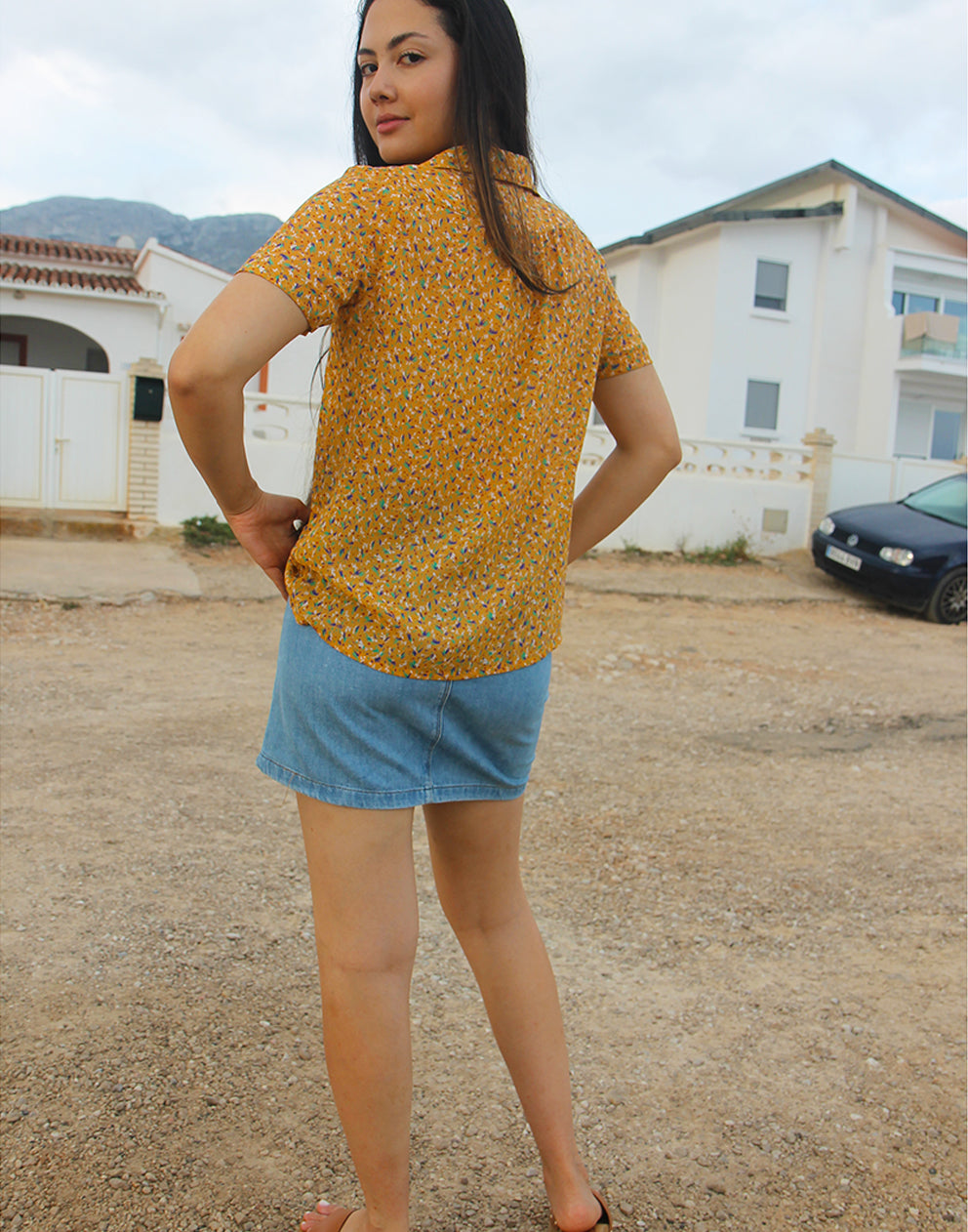 Yellow Printed Blouse