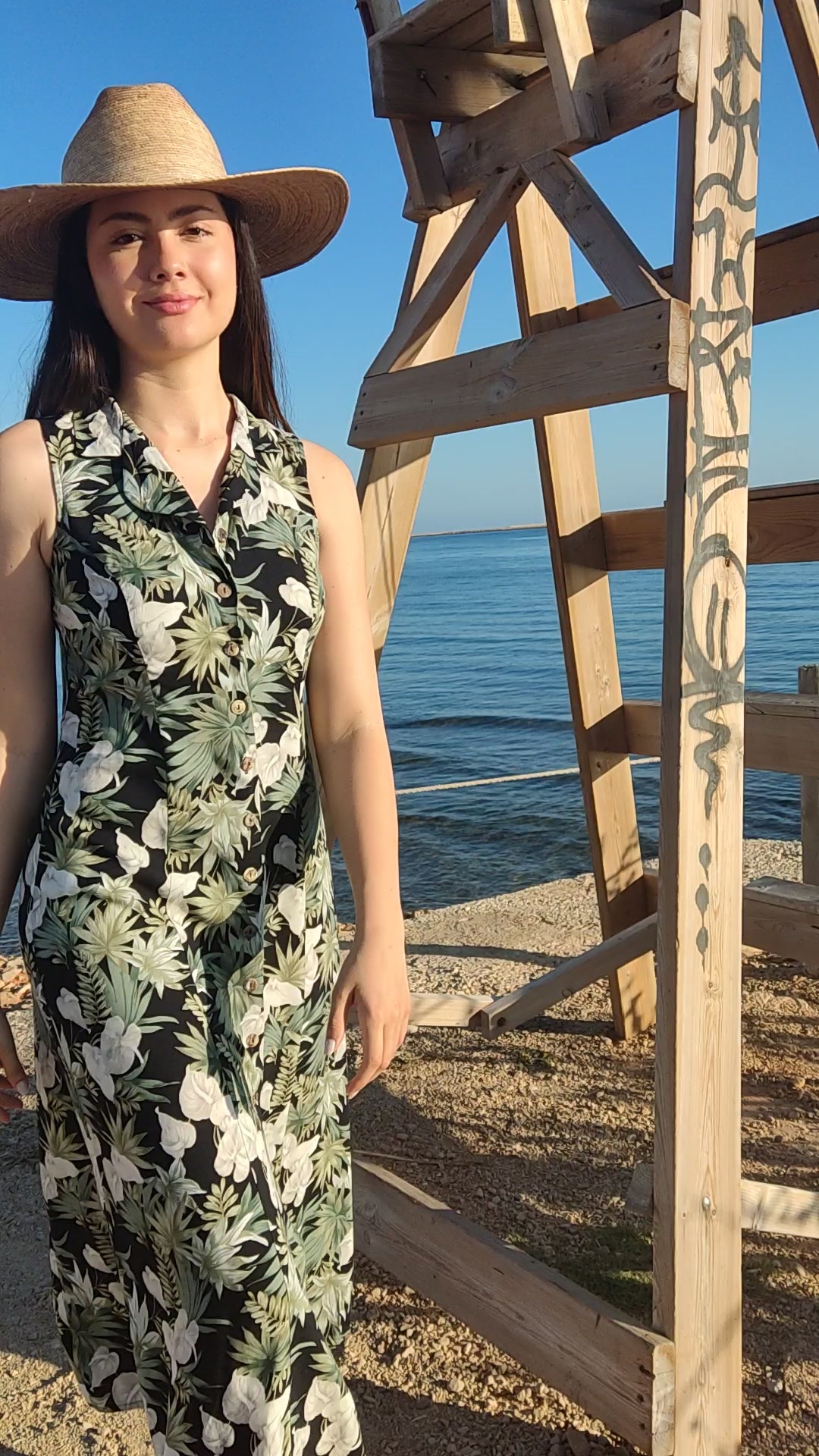 Long Black Floral Dress