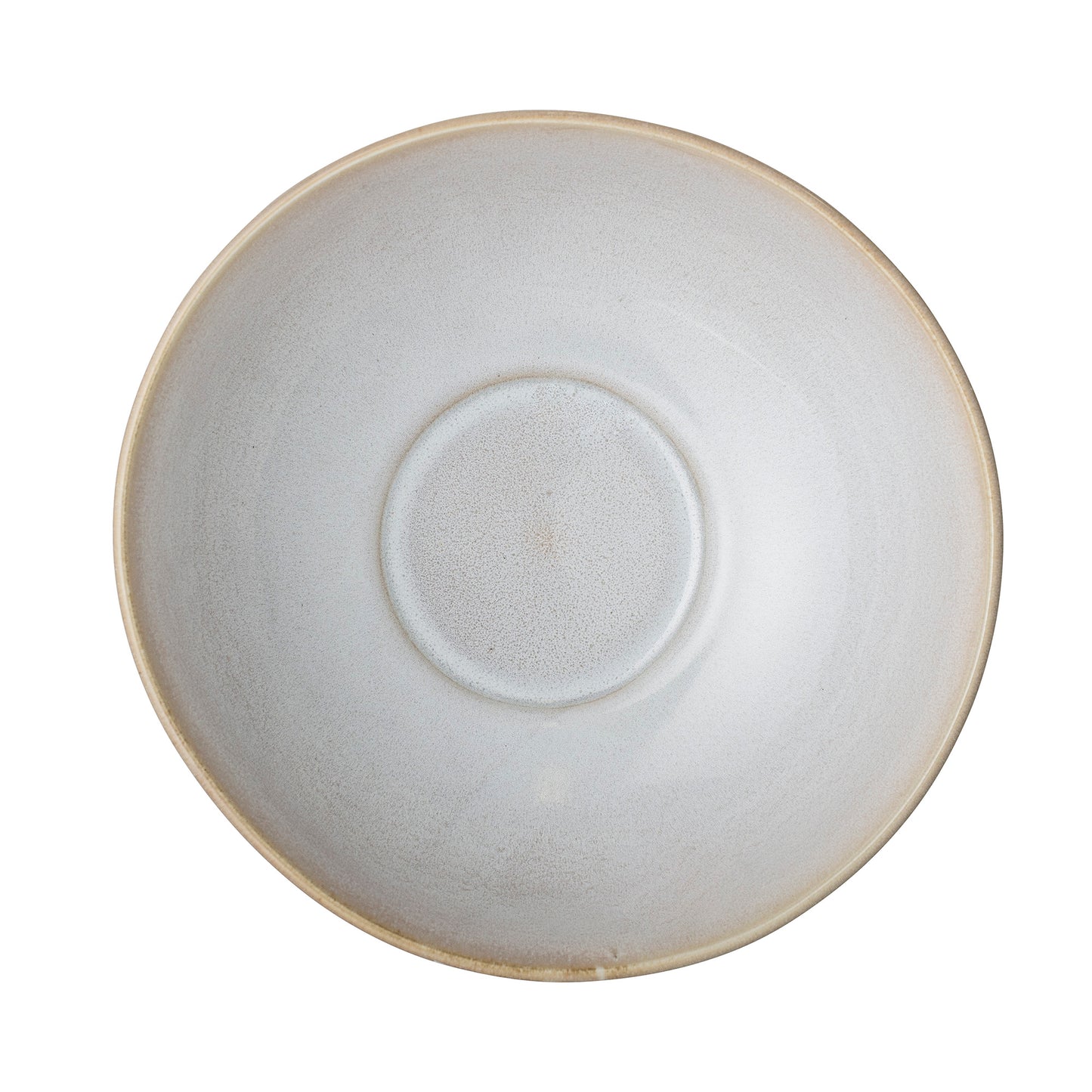 White Large Serving Bowl in Natural Stoneware