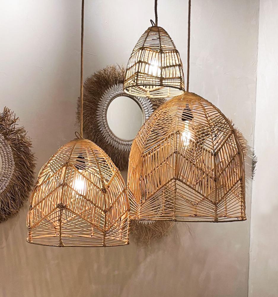 Small rattan on sale pendant light