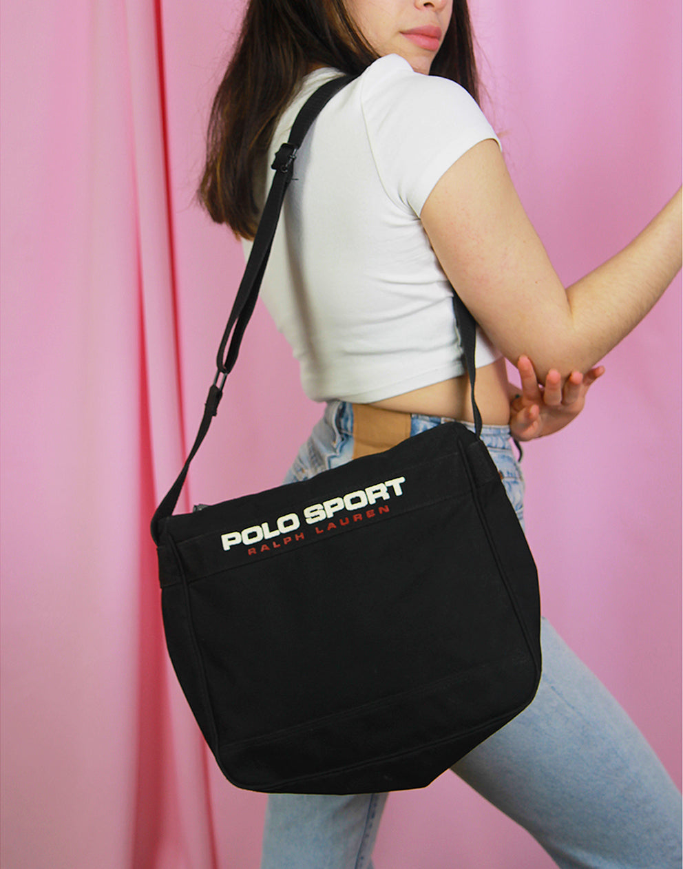 Vintage polo sport shoulder bag sale