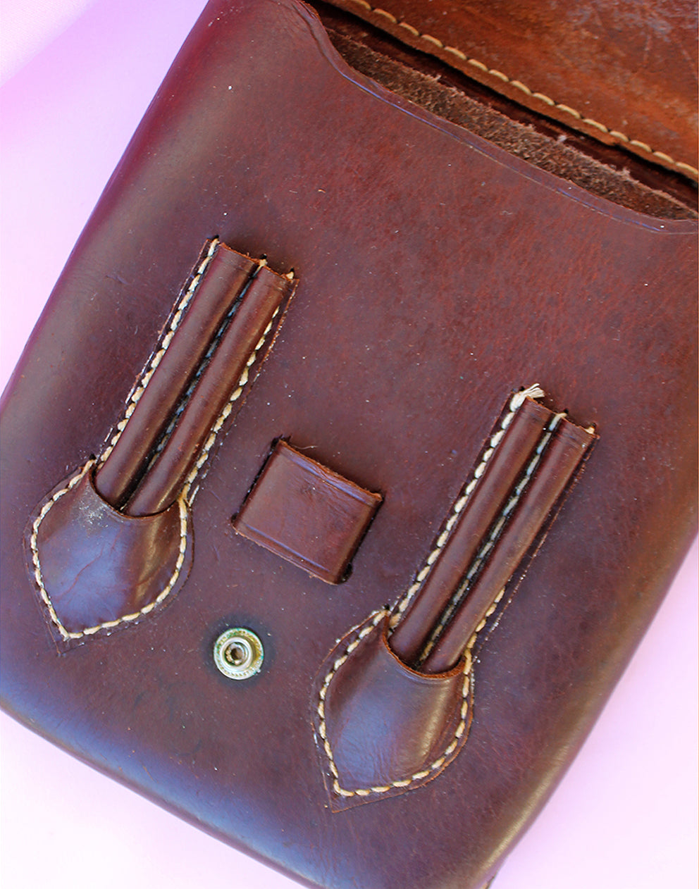 Brown Leather Small Satchel Bag