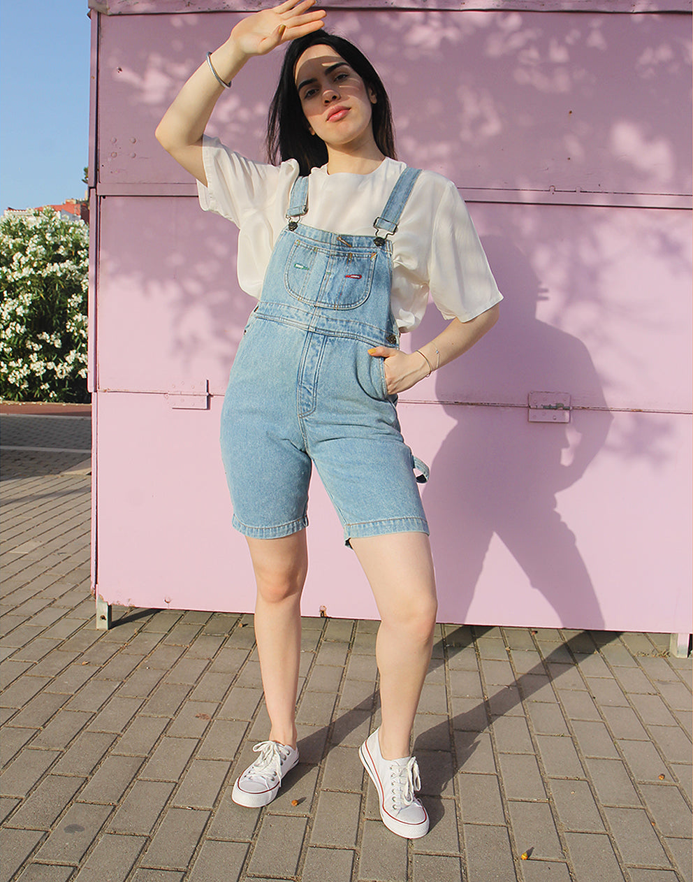 Dungaree Shorts in Blue