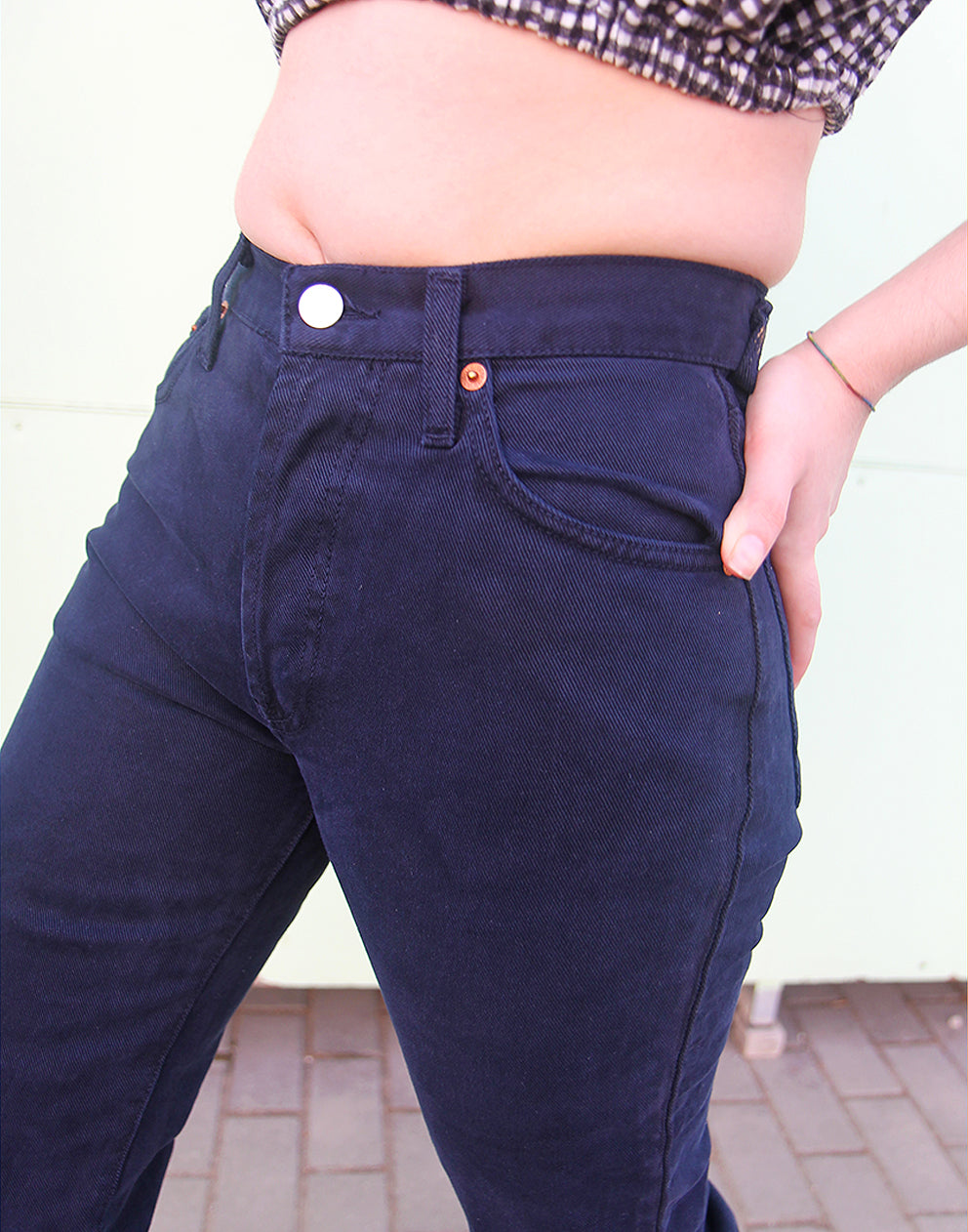 Navy Blue Mom Jeans