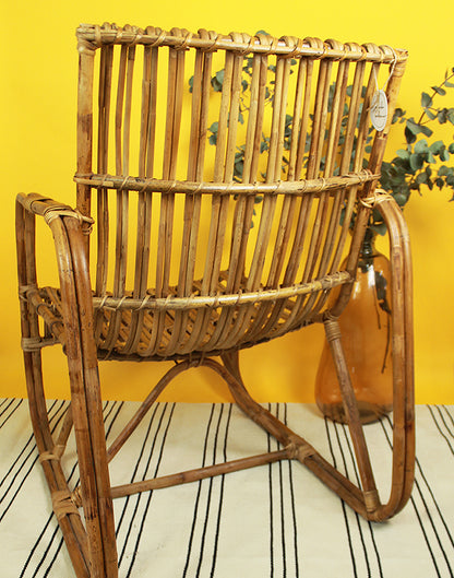 Large Rattan Armchair in Natural