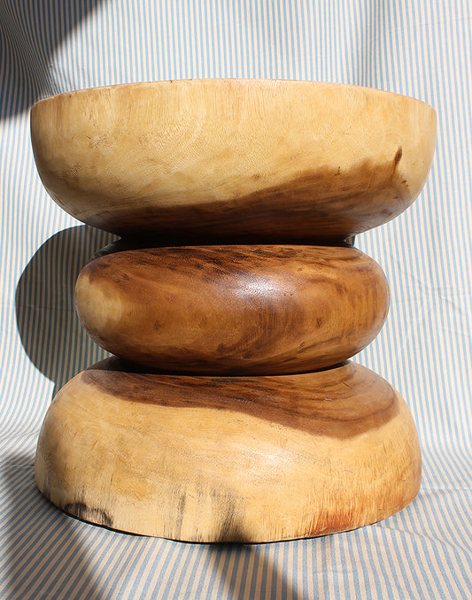 Bohemian Handcarved Curved Occasional Table Made From Mungurr Wood