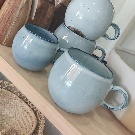 Extra Large Stoneware Mug in Blue